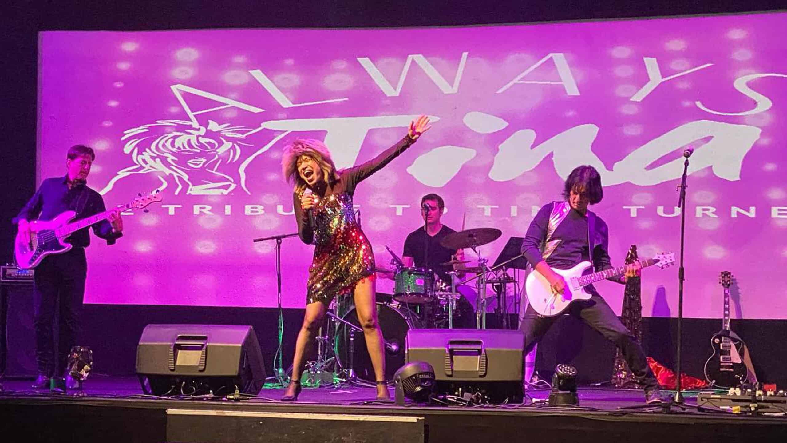 tina turner cover band performing on stage