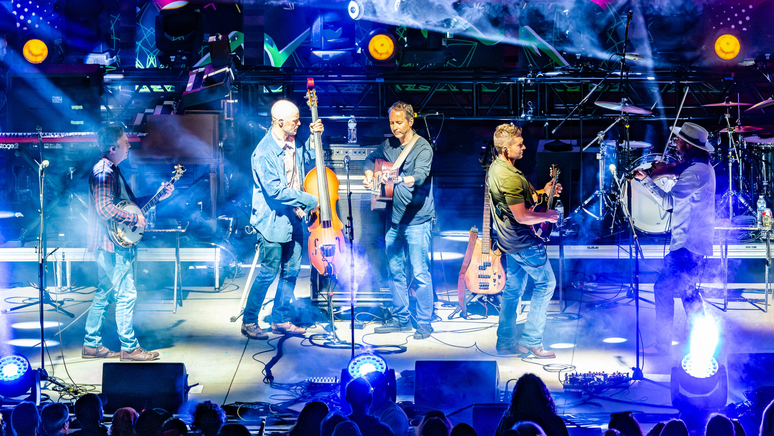 Yonder Mountain String Band performing on stage